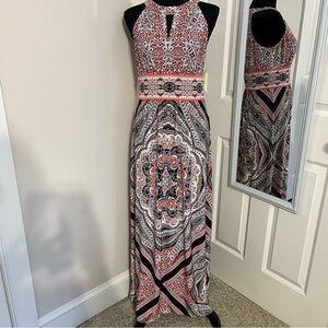 London Times Maxi Dress Paisley Print Sleeveless Women Size 6